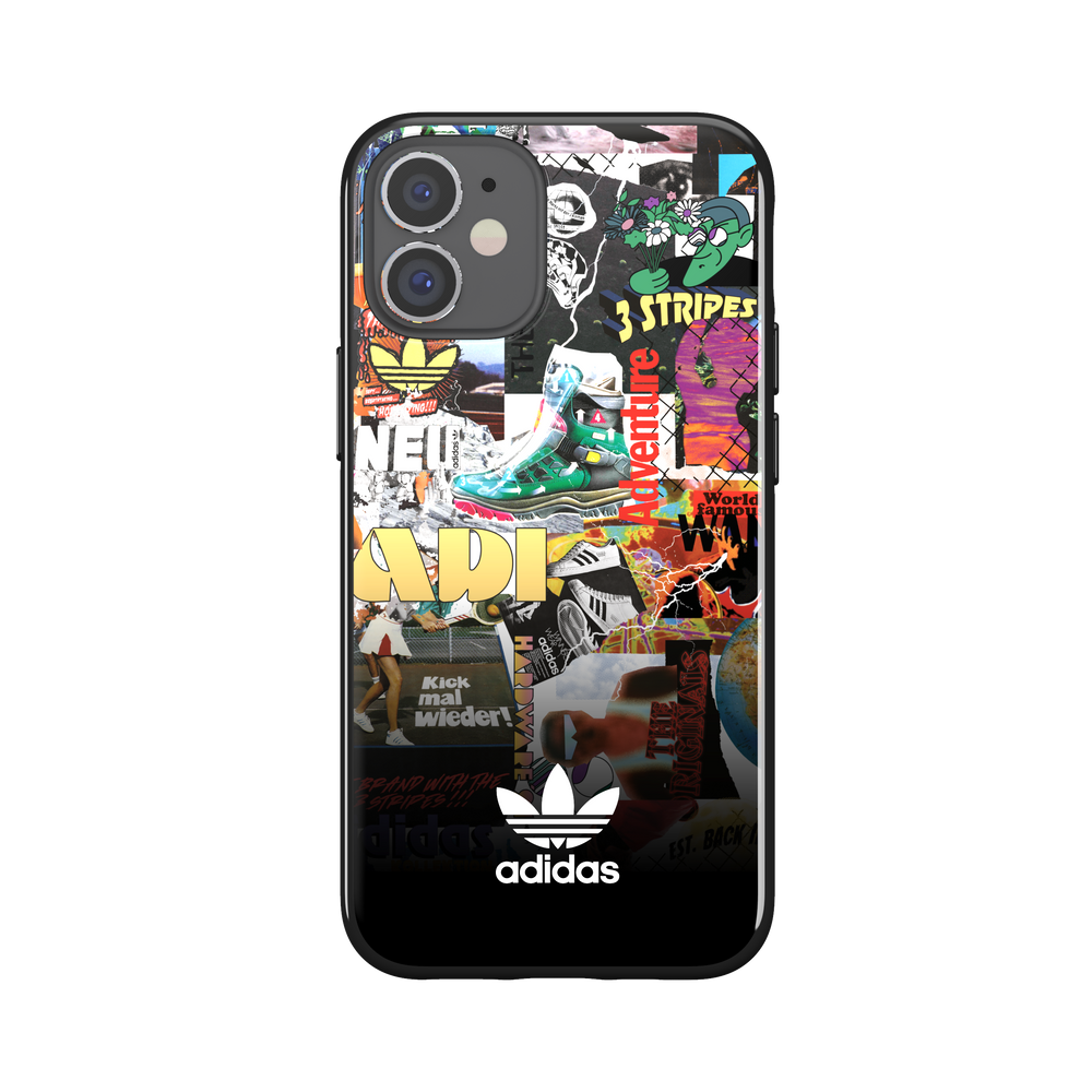 Adidas SNAP Apple iPhone 12 / 12 Pro Graphic Case - Back cover w/ Trefoil Design, Scratch & Drop Protection w/ TPU Bumper, Wireless Charging Compatible - Colourful