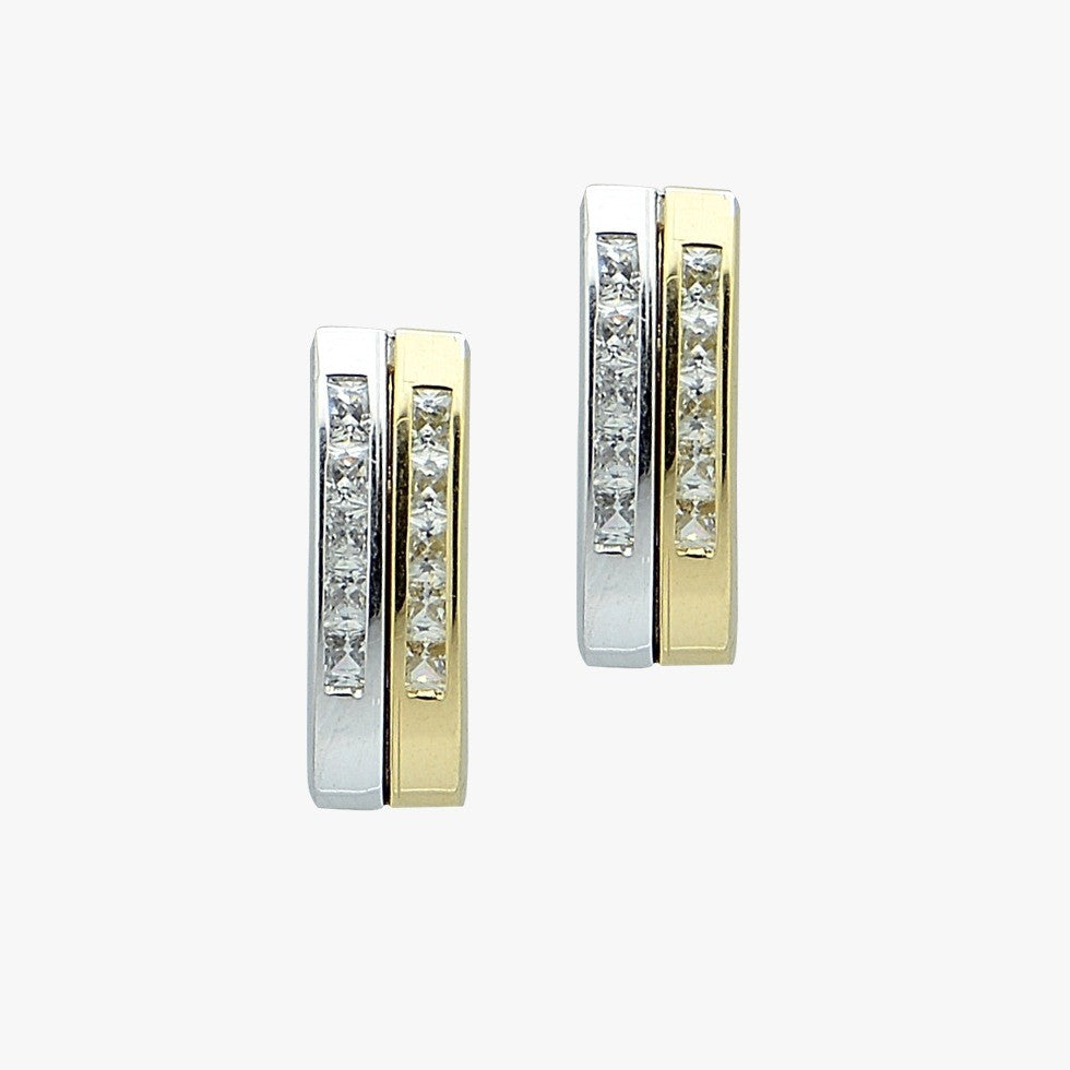 18K White & Yellow Gold Earring