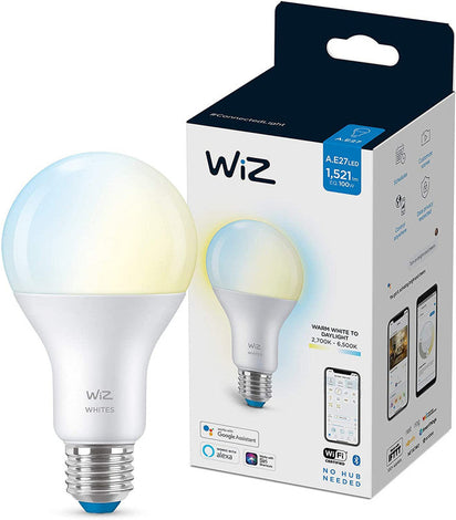 WiZ Tunable Whites A67 E27 - WiFi + Bluetooth Smart LED Bulb - (Compatible with Amazon Alexa and Google Assistant)