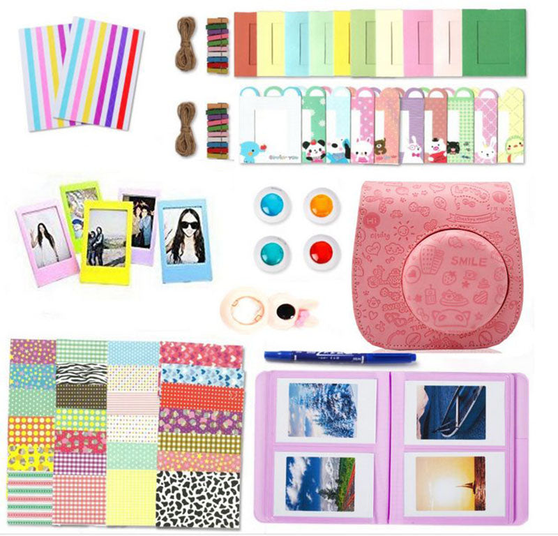 10 in 1 Bundles Fujifilm Instax Mini 8 / Mini 9 / Mini 8+ Camera Accessories Fujifilm Set - Pink