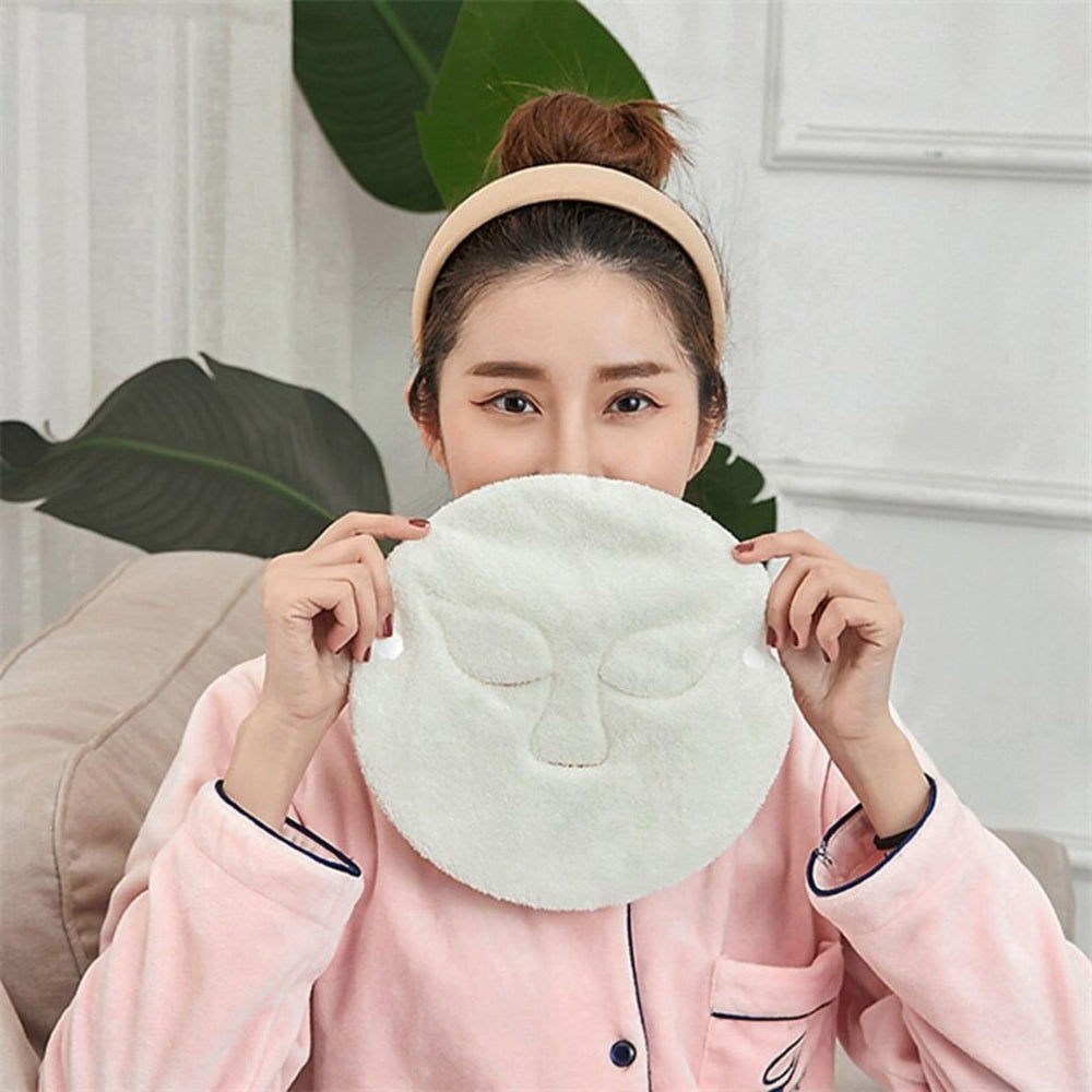 (Pack of 2) Reusable Face Towel Masks Cold Hot Anti-Aging Facial Steamer