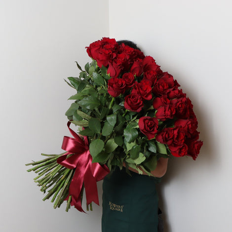 70 Red Premium Roses Bouquet