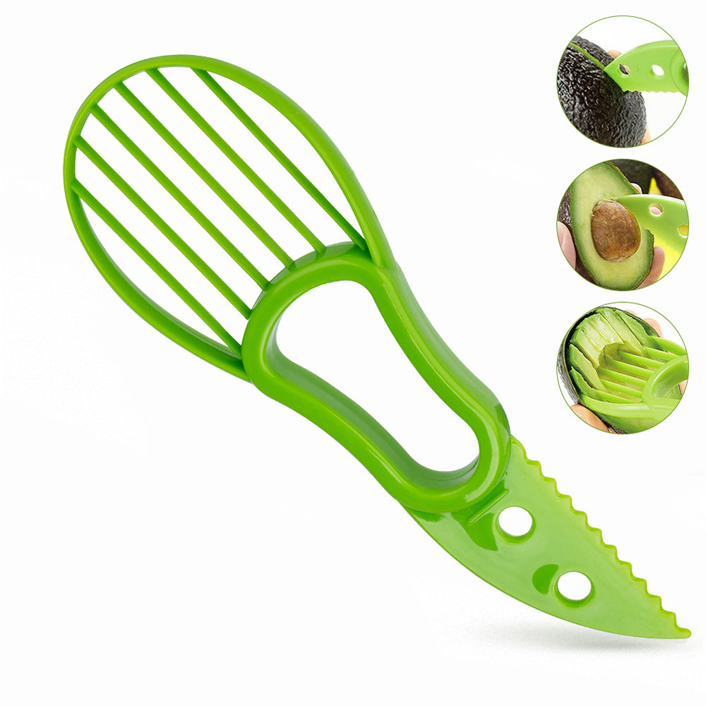 O Ozone 2 in 1 Avocado Slicer [ Peeler and Cutter ] [ Fruit Cutter / Vegetable Cutter ] Multi-Function Specialty Tool [ Dishwasher Safe ] - Green