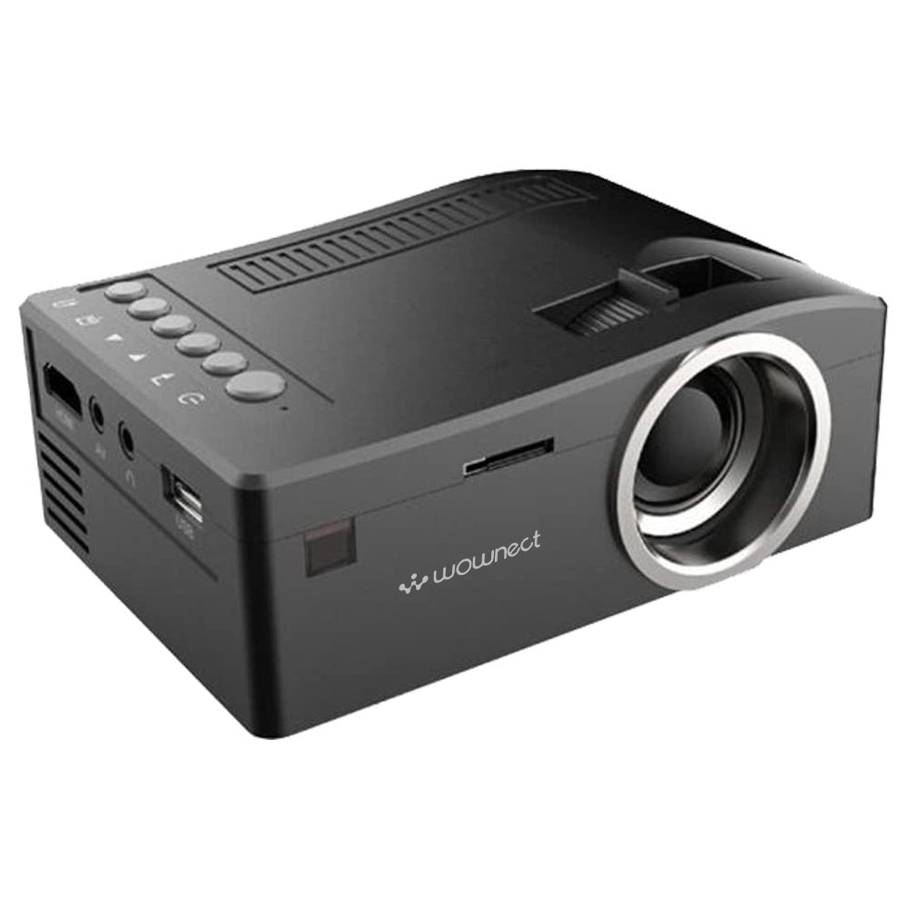 UC18 Multimedia Mini Portable Projector for Home Cinema Entertainment, Kids Education Projector, HD LED Gaming Projector [Support USB TV VGA SD AV]