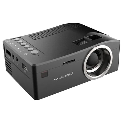 UC18 Multimedia Mini Portable Projector for Home Cinema Entertainment, Kids Education Projector, HD LED Gaming Projector [Support USB TV VGA SD AV]