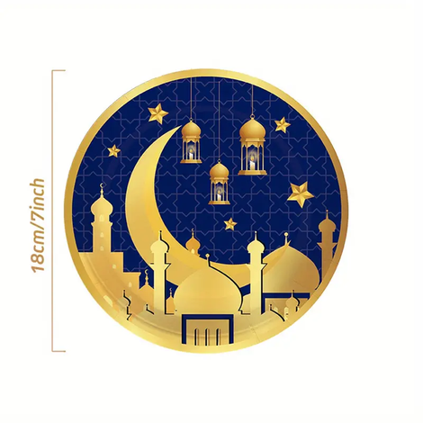 8pcs  Ramadan, Eid Small Plates 7inch Plate