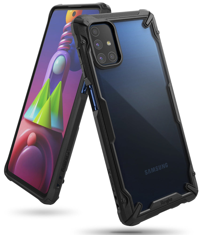 Samsung Galaxy M51  Case Cover| Fusion-X Series| Black