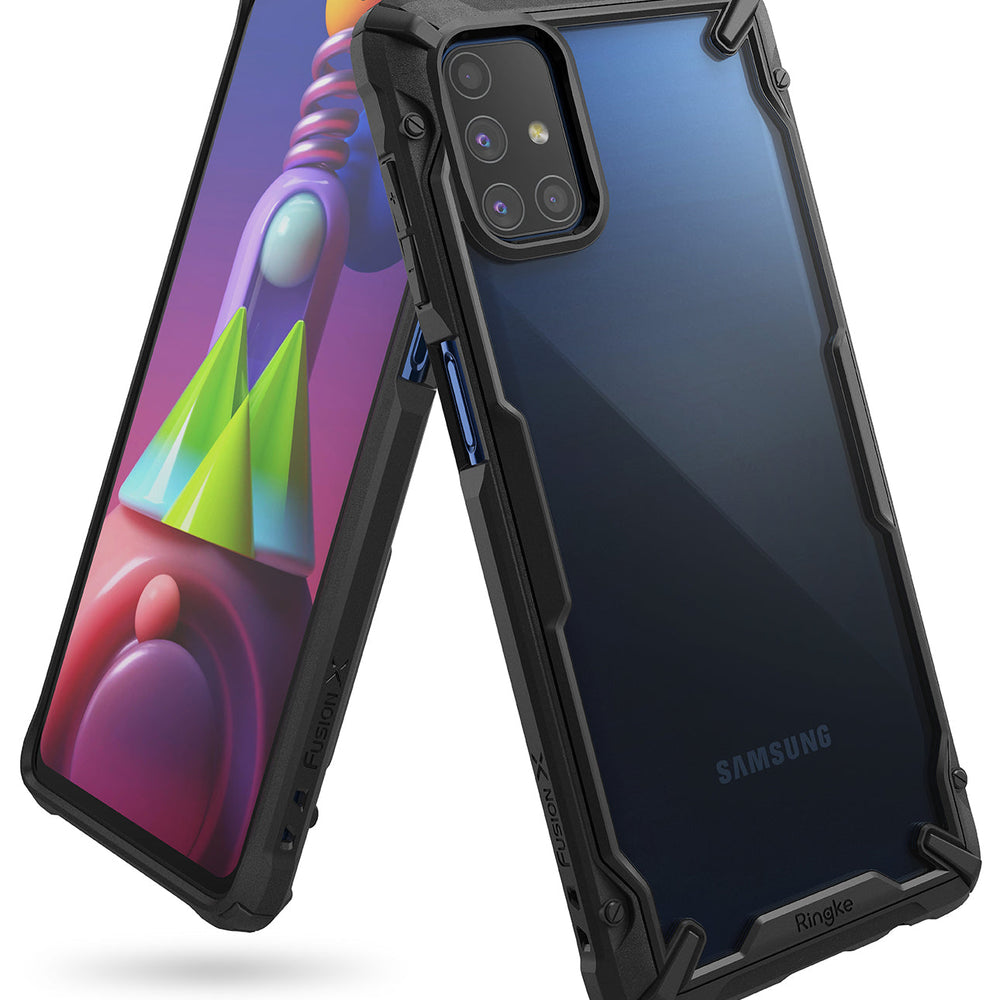 Samsung Galaxy M51  Case Cover| Fusion-X Series| Black