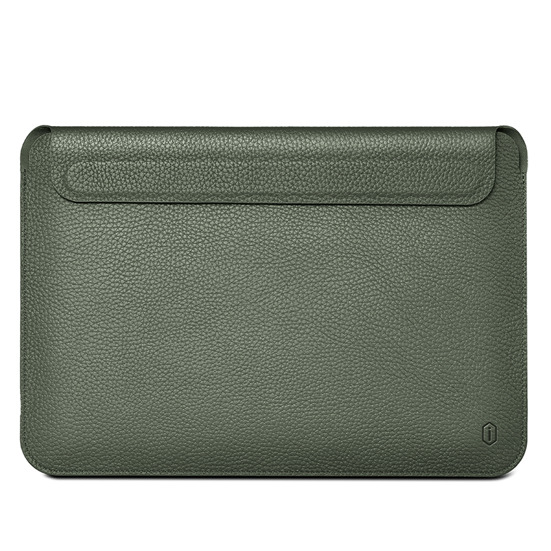 WIWU Skin Pro Genuine Leather Sleeve For Macbook 13.3" - Green