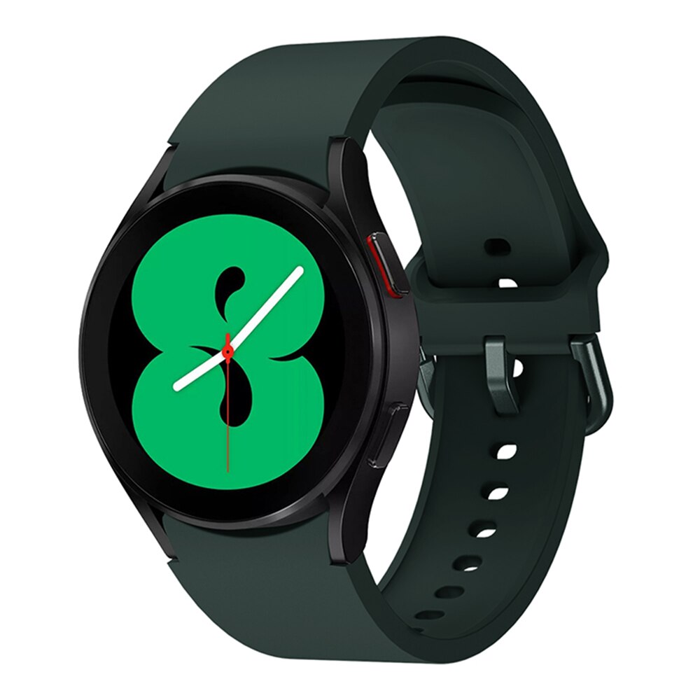 20mm Samsung Galaxy Watch 4 | NO GAP Silicone Watch Band Strap  | Official Green