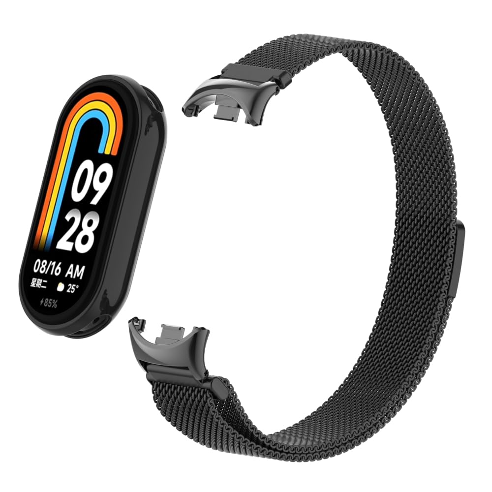 Xiaomi Mi Band 8 Milanese Loop Strap | Black