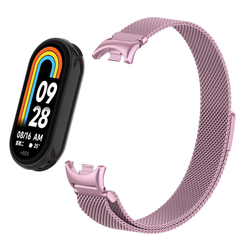 Xiaomi Mi Band 8 Milanese Loop Strap | Rose Pink