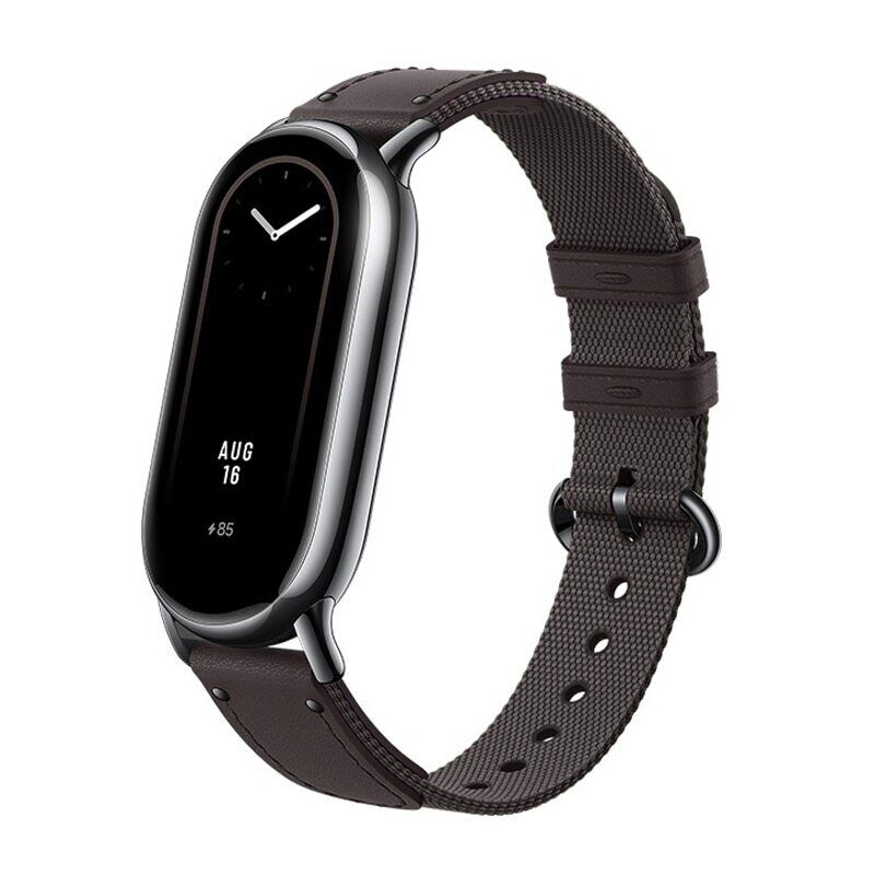 Xiaomi Mi Band 8 Nylon + Leather Watch Band | Dark Brown