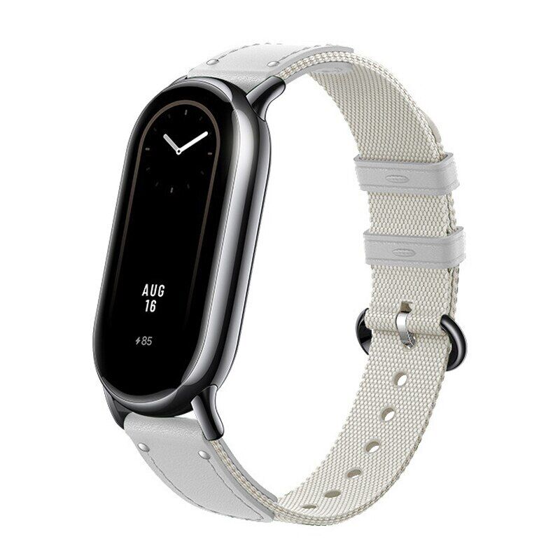 Xiaomi Mi Band 8 Nylon + Leather Watch Band | White