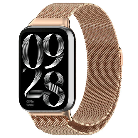 Xiaomi Mi Smart Band 8 Pro &amp; Redmi Watch 4, Milanese Loop Strap | Rose Gold