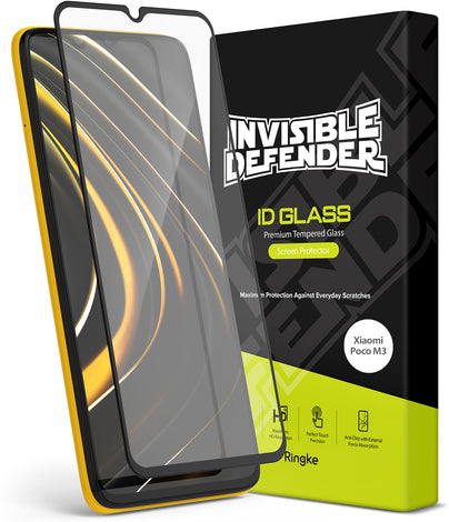 Xiaomi Poco M3 Screen Protector| Invisible Defender Full Coverage| Black