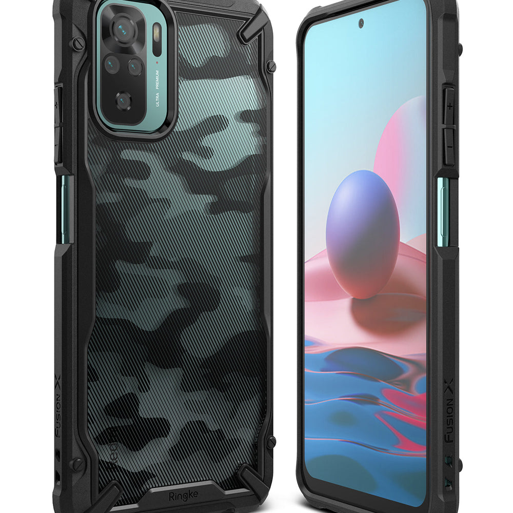 Xiaomi Redmi Note 10 / 10S Case Cover| Fusion-X Series| Camo Black