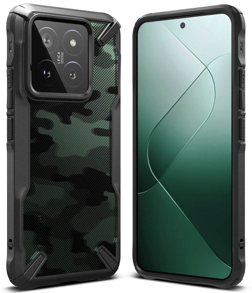 Xiaomi 14 Case Cover  | Fusion X Series | Camo Black