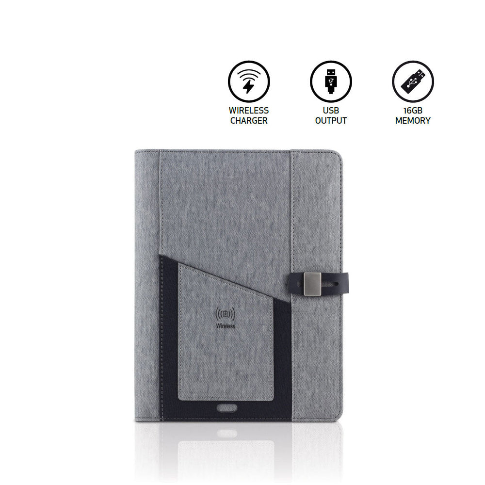 A5 Folder With Built-In Wireless Powerbank Style 2