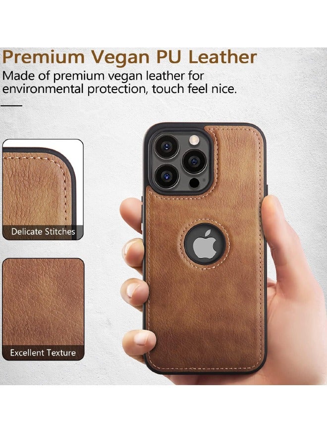 iPhone 15 Pro Case, Vegan Leather Protective Case for iPhone 15 Pro 6.1