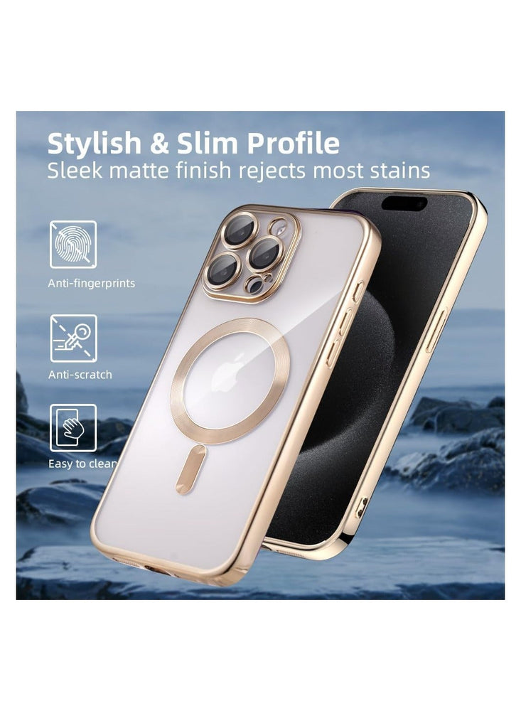 X-level for iPhone 15 Pro Max Case DAZZLING COLOR Magsafe Series - Gold Color