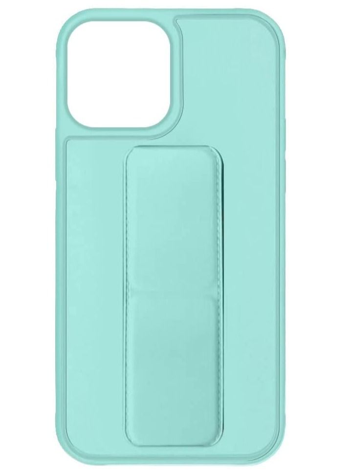 Case Cover For iPhone 13 Pro Max, Finger Grip  Phone holder Case Car Magnetic Multi-function 3 in 1 Shockproof Back Cover Protective Case (iPhone 13 Pro Max mint green)