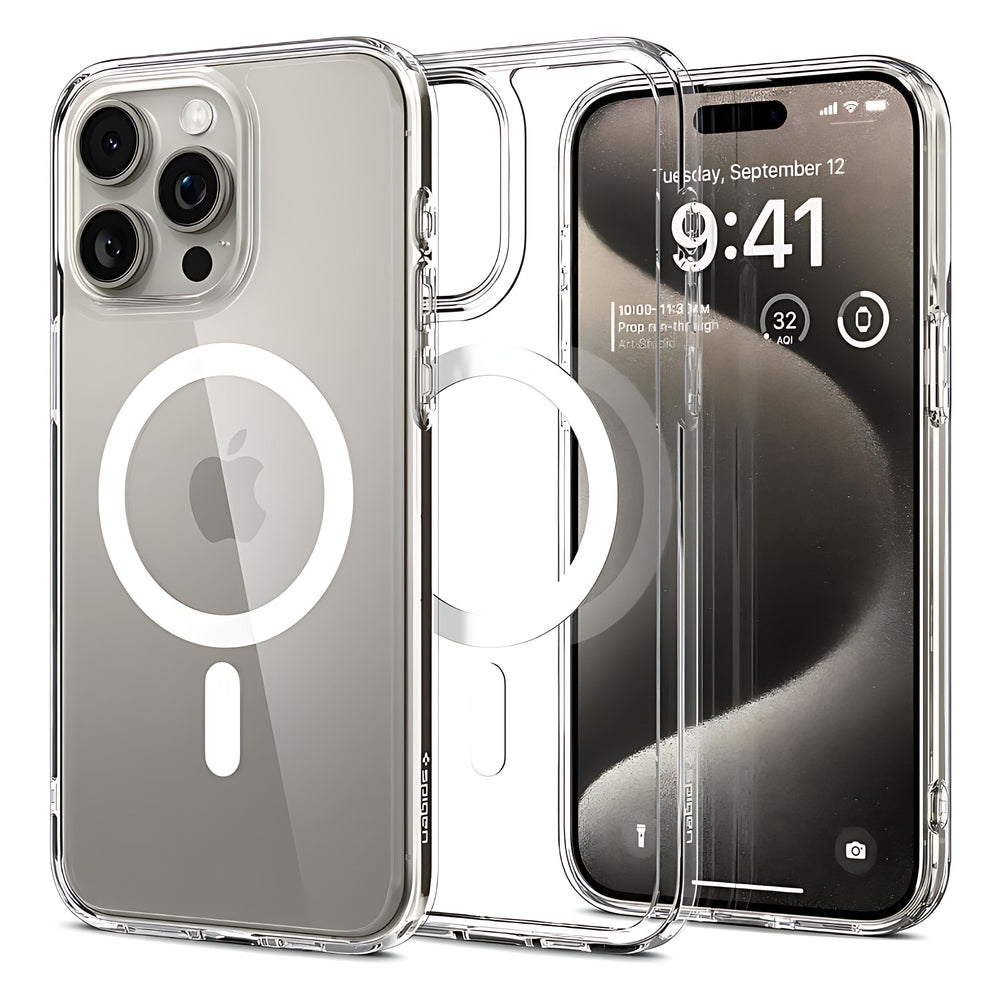 Clear Magnetic Case for iPhone 14 Pro [Magnetic Wireless Charging] Shockproof Phone Bumper Case, Anti-Scratch Classic Hybrid Case for iPhone 14 Pro [Clear Back]