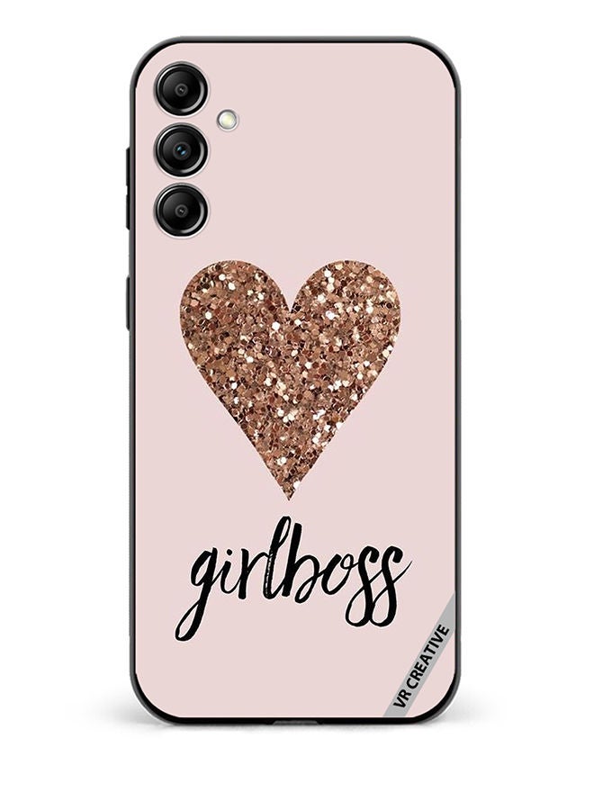 Protective Case Cover For Samsung Galaxy A54 Girl Boss Golden Gloss Heart Design Multicolour