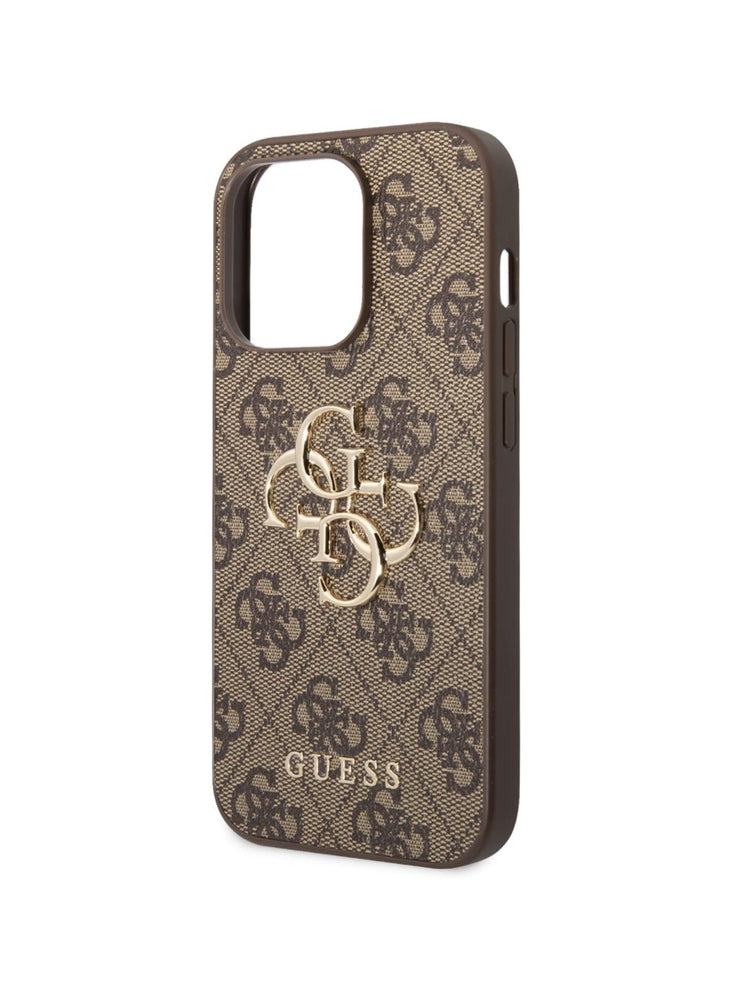 Guess PU Leather Case For iPhone 15 Pro (Brown)