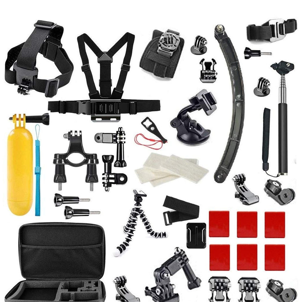 50 in 1 Accessories Kit compatible with GoPro HERO 10 Hero9/8/7/6/5/4/3/Gopro MAX/Hero Session 5 Accessory Bundle Set compatible with DJI OSMO SJCAM Sony Action Camera