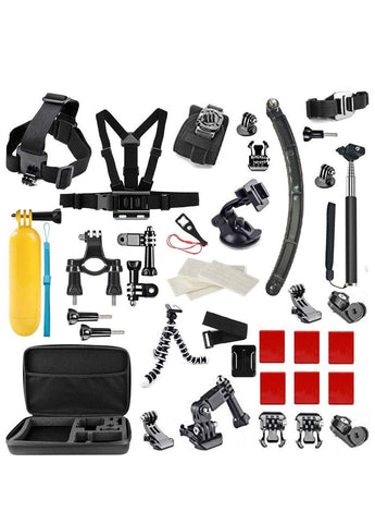 50 in 1 Accessories Kit compatible with GoPro HERO 10 Hero9/8/7/6/5/4/3/Gopro MAX/Hero Session 5 Accessory Bundle Set compatible with DJI OSMO SJCAM Sony Action Camera