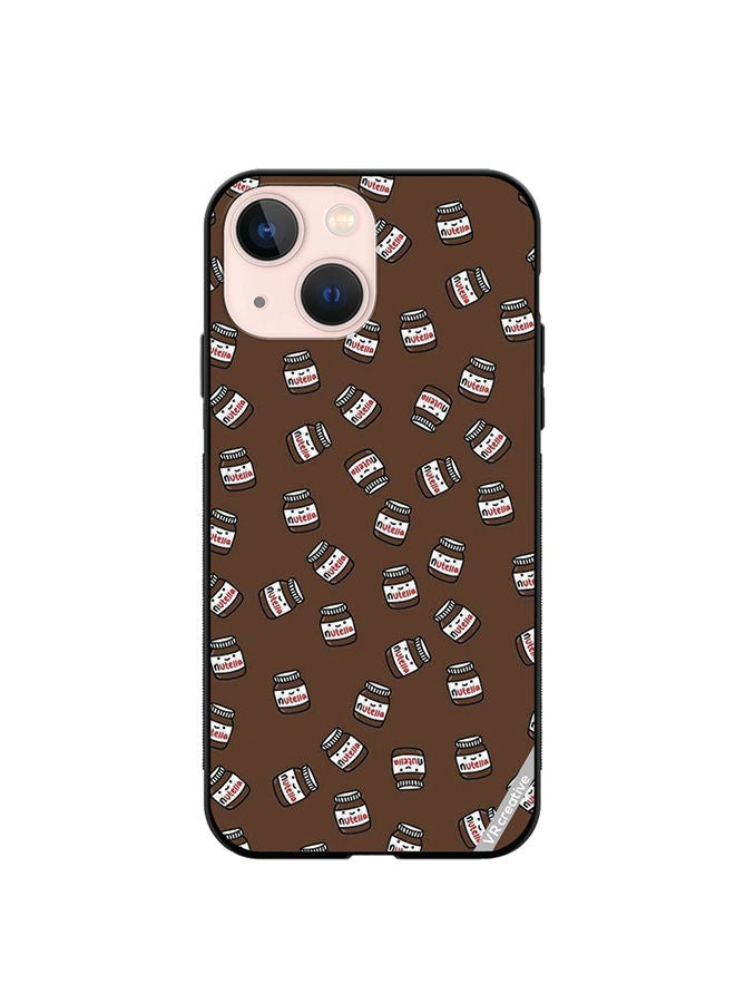 Protective Case Cover For Apple iPhone 14 Nutella Design Multicolour