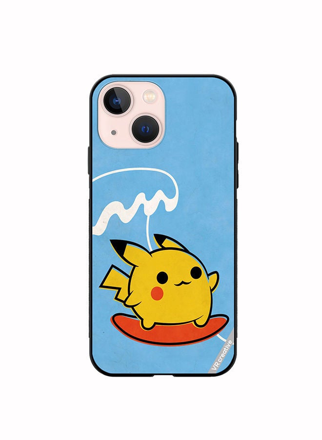 Protective Case Cover For Apple iPhone 14 Pikachu Surfing 1  Design Multicolour