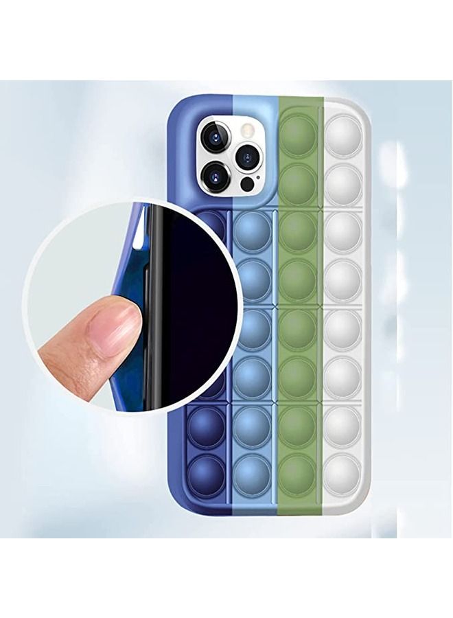 Pop It Phone Case for IPHONE 12 PRO Stress Reliever Push Pop Bubble Fidget Toy  Cover,Cute Funny Soft Silicone Protecive Shell for IPHONE 12 PRO