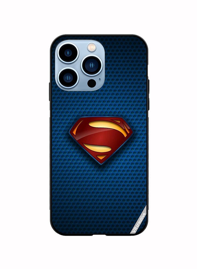 Protective Case Cover For Apple iPhone 14 Pro Superman Design Multicolour