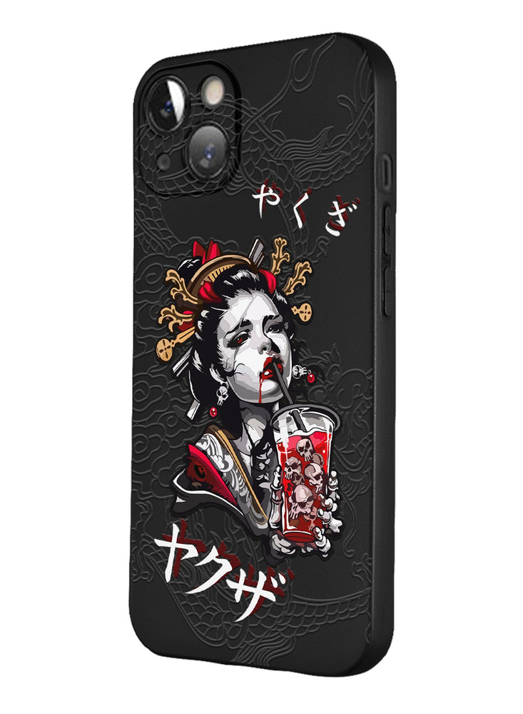 for iPhone 13 Case, Shockproof Protective Phone Case Cover for iPhone 13, with Japan style Geisha Pattern