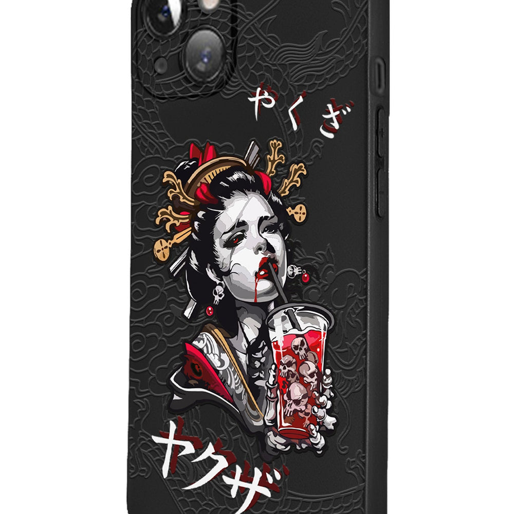 for iPhone 13 Case, Shockproof Protective Phone Case Cover for iPhone 13, with Japan style Geisha Pattern