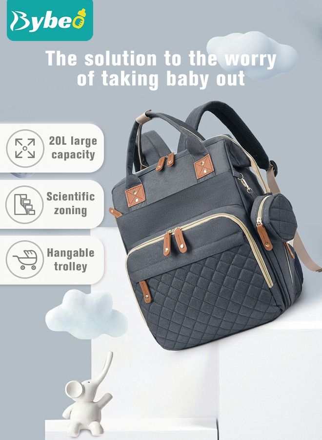 2023 New Style Baby Diaper Bag Backpack, Multifunction Diapers Changing Station for Boys Girls Outdoor and Travel, Infant Shower Gifts, Large Capacity USB Port