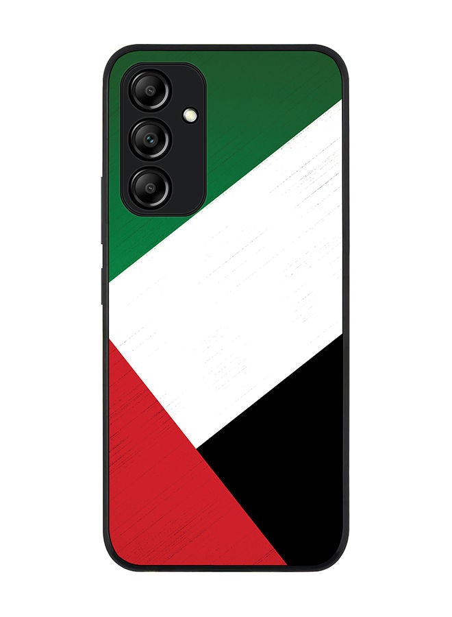 Rugged Black edge case for Samsung Galaxy A34 5G Slim fit Soft Case Flexible Rubber Edges Anti Drop TPU Gel Thin Cover - Flag Of UAE