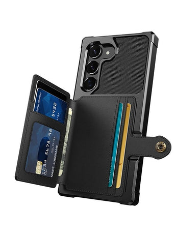 Case for Samsung Galaxy S23 Plus 6.6" Wallet Magnetic Back Case with Card Slots Shell Stand Function Ultra Thin Anti-Fingerprint Shockproof Protective Cover