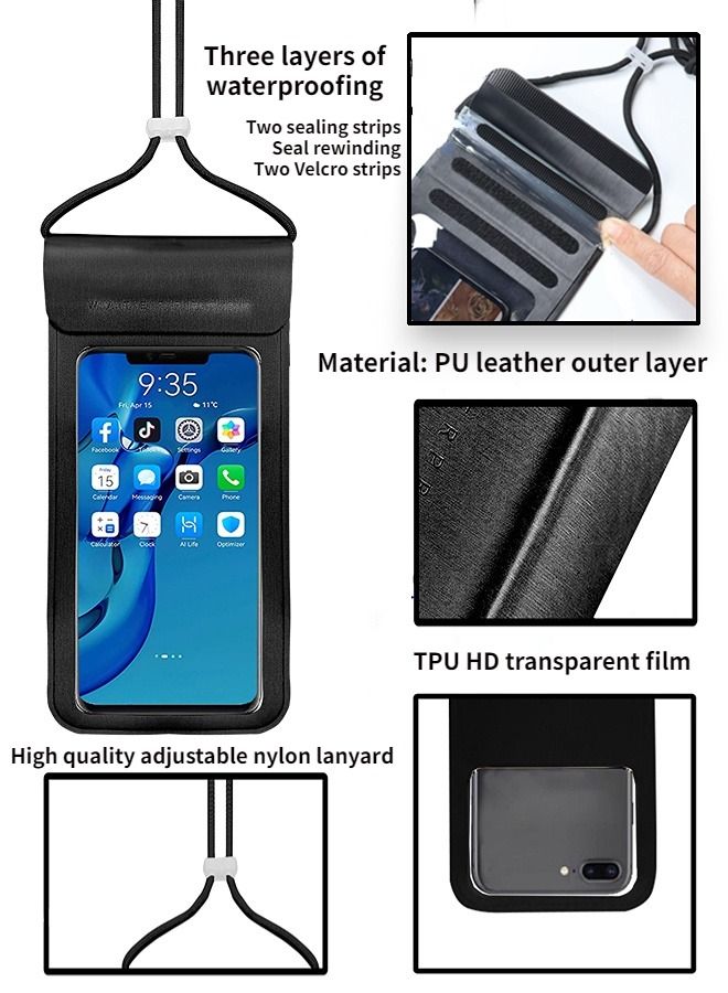 Waterproof Phone Pouch,Waterproof Phone Case For iphone 14 13 12 11 Pro Max Xs Plus Galaxy S22 S21 Ultra,Ipx8 Cellphone Dry Bag For Vacation Up To 7