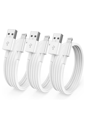 Apple MFi Certified Iphone Fast Charging Cable USB A to Lightning (Pack of 3)