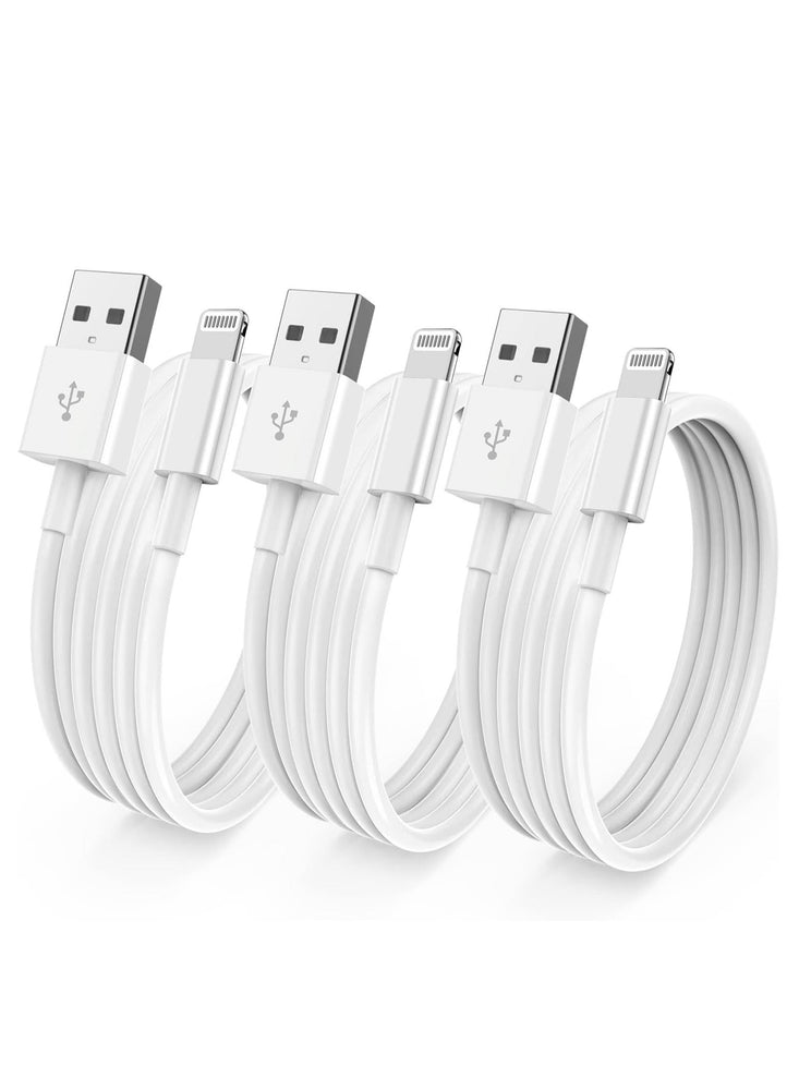 Apple MFi Certified Iphone Fast Charging Cable USB A to Lightning (Pack of 3)