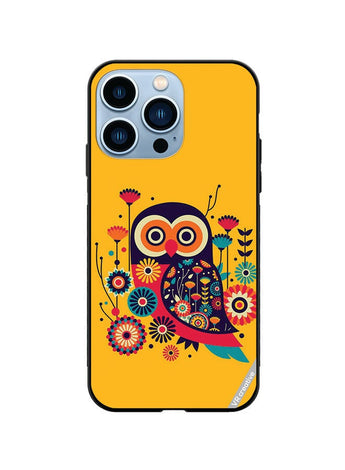 Protective Case Cover For Apple iPhone 14 Pro Max Owl Illustrate Design Multicolour