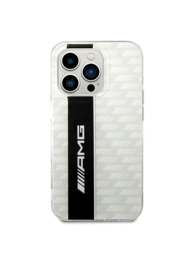 AMG Transparent Double Layer Case With Carbon Pattern II For iPhone 14 Pro Max - White