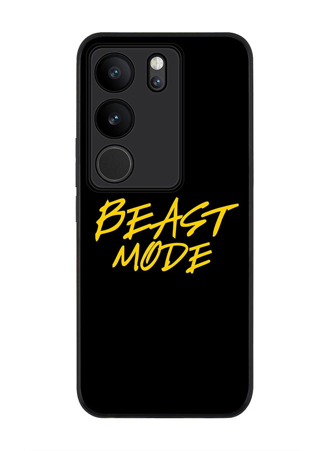 Rugged Black Edge case for Vivo V29 / Vivo V29 Pro / Vivo S17, Slim fit Soft Case Flexible Rubber Edges Anti Drop TPU Gel Thin Cover - Beast Mode