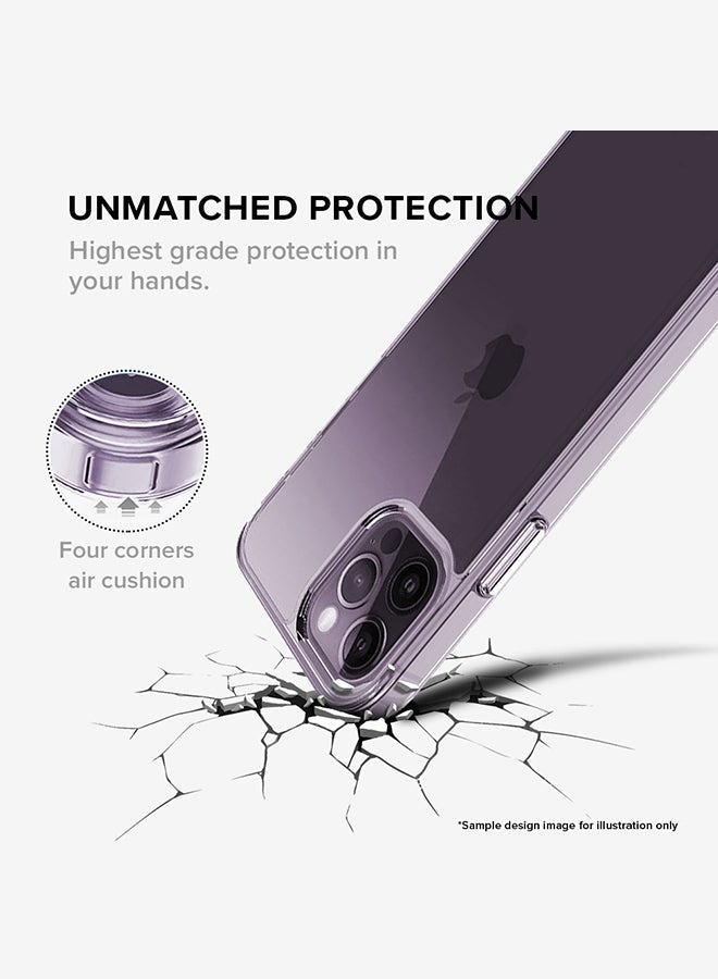 Classic Clear Case for Apple iPhone 15 Pro Max Hybrid Soft Case Flexible Edges Anti Drop TPU PC Gel Thin Transparent Cover - Purple Moose Full Print