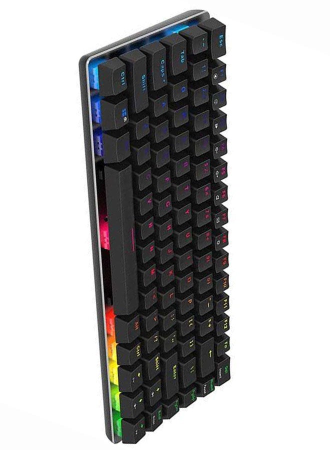 AK33 Gaming 82 keys Mechanical keyboard, RGB backlit Wired keys Computer keyboard for PC Laptop gaming(Black Switch)