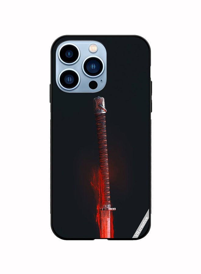 Protective Case Cover For Apple iPhone 14 Pro The Mortal Blade Design Multicolour