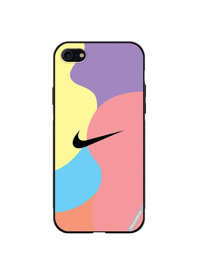 Protective Case Cover For Apple iPhone SE (2022) Nike Logo Colourful Design Multicolour